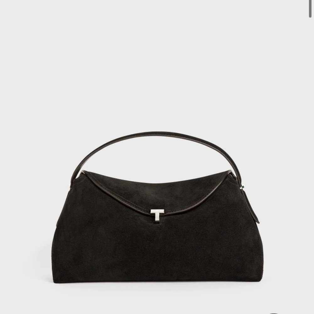 TOTEME t lock bag in espresso suede